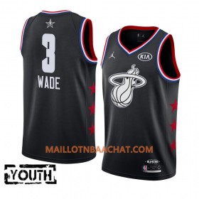 Maillot NBA Miami Heat Dwyane Wade 3 2019 All-Star Jordan Brand Noir Swingman - Enfant